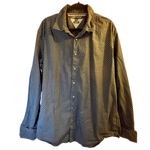 𝅺Tommy Hilfiger Dress Shirt Blue Sz XXL - Picture 1 of 9